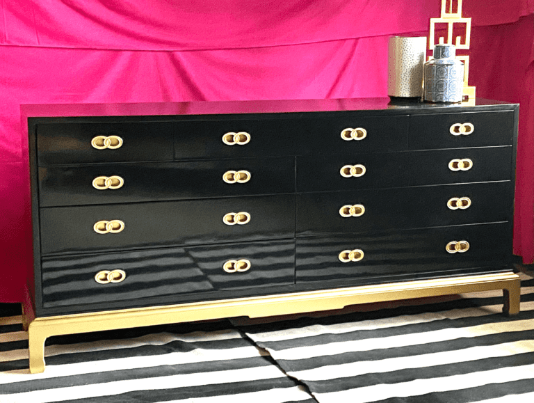 Black and Gold Campaign Dresser