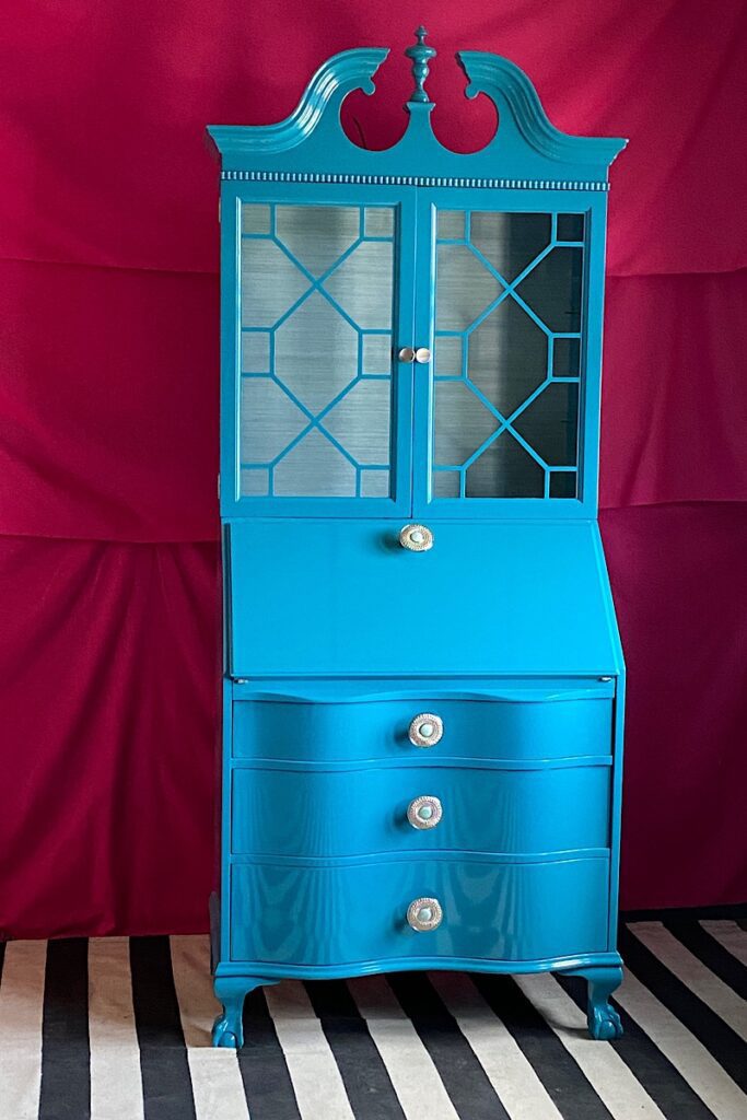 Teal secretary cabinet