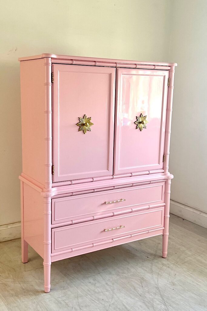 Henry Link Bali Hai Armoire in blush pink 