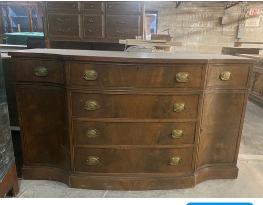 Traditional sideboard in dated brown