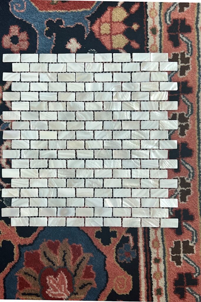Mother of pearl tile sheet front