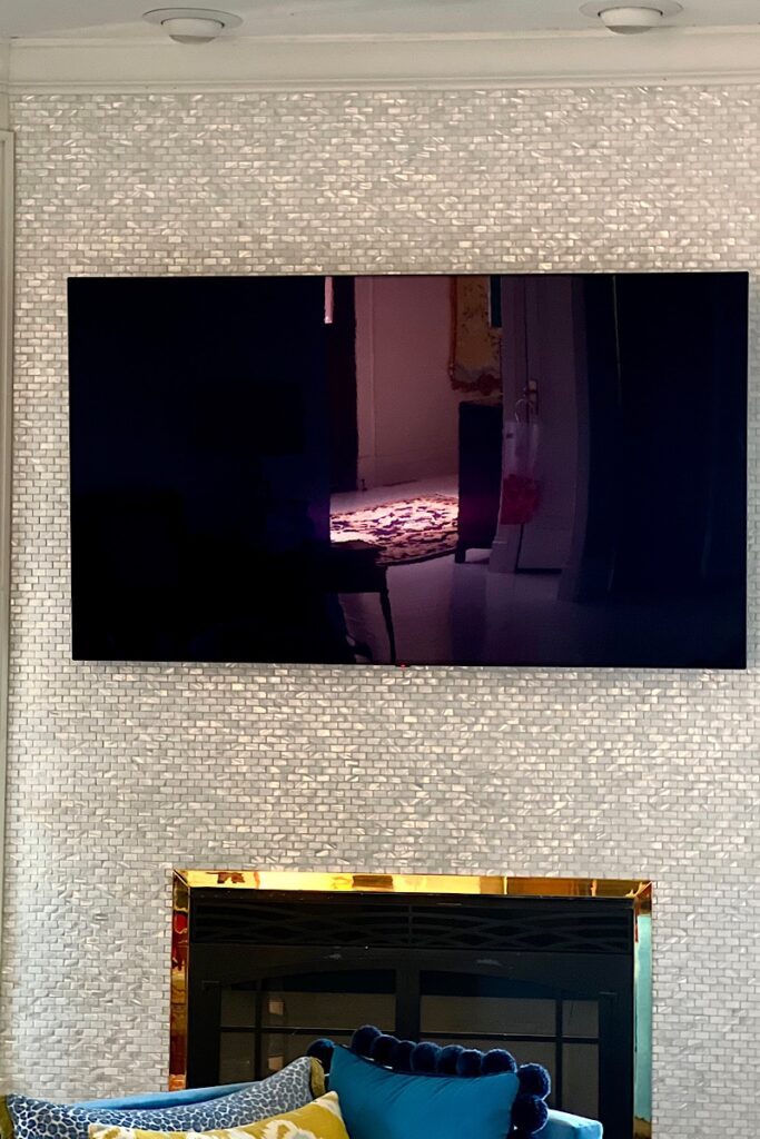 Mother Of Pearl Tile Backsplash & Fireplace The Resplendent Home