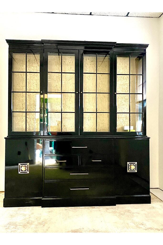 black lacquer china cabinet