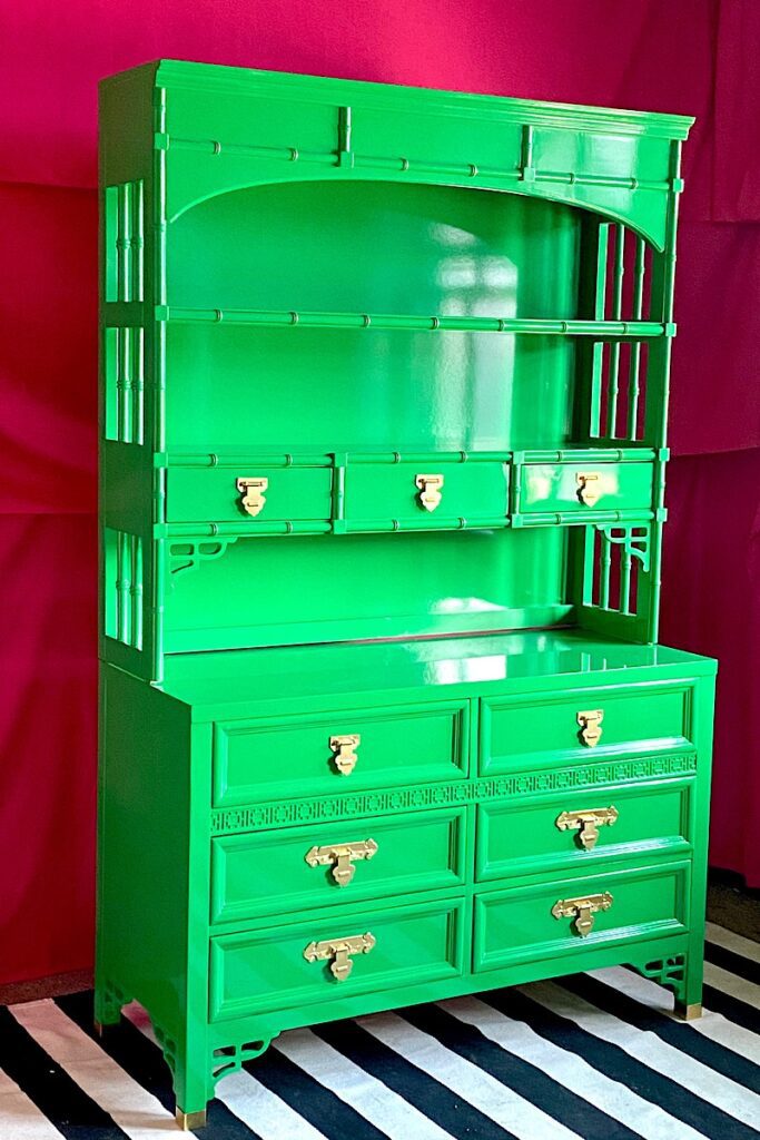 Dixie Shangri-la hutch lacquered in green