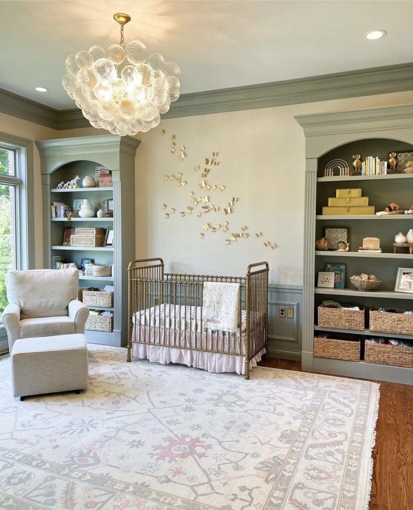 cream and blush nursery 