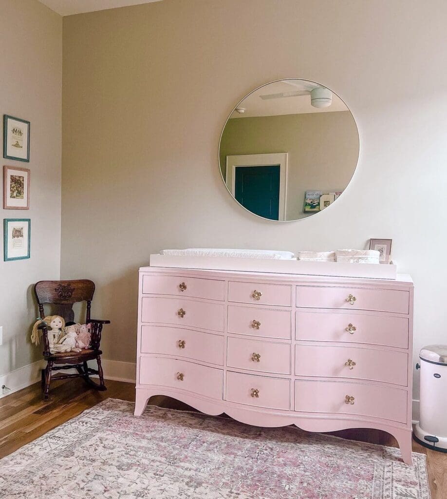 Ben Moore Elephant Pink dresser