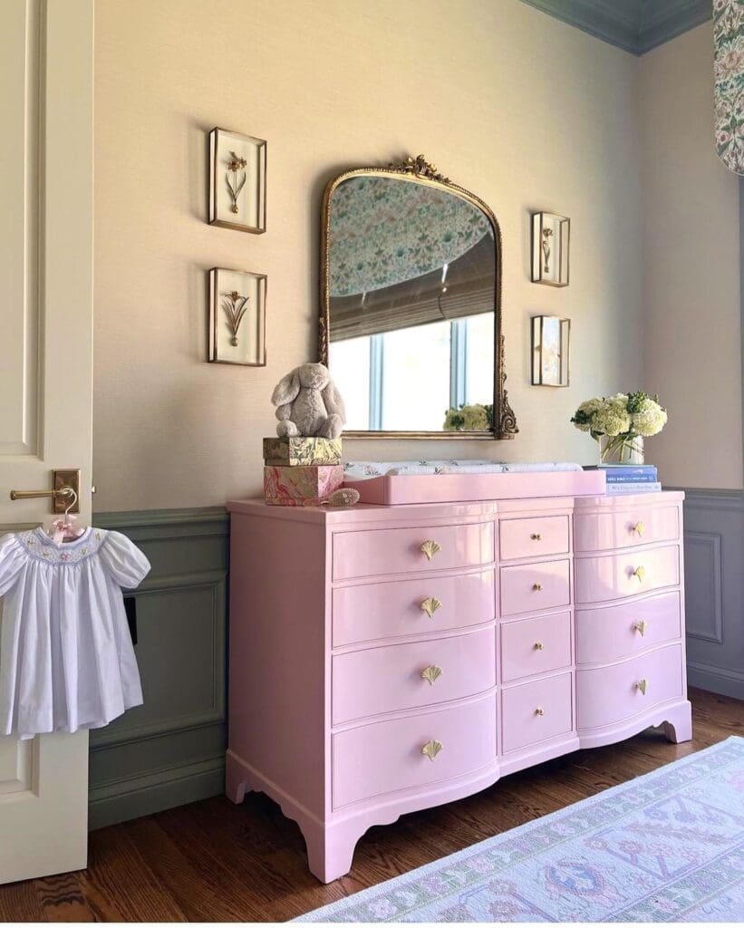 Salmonberry pink dresser 