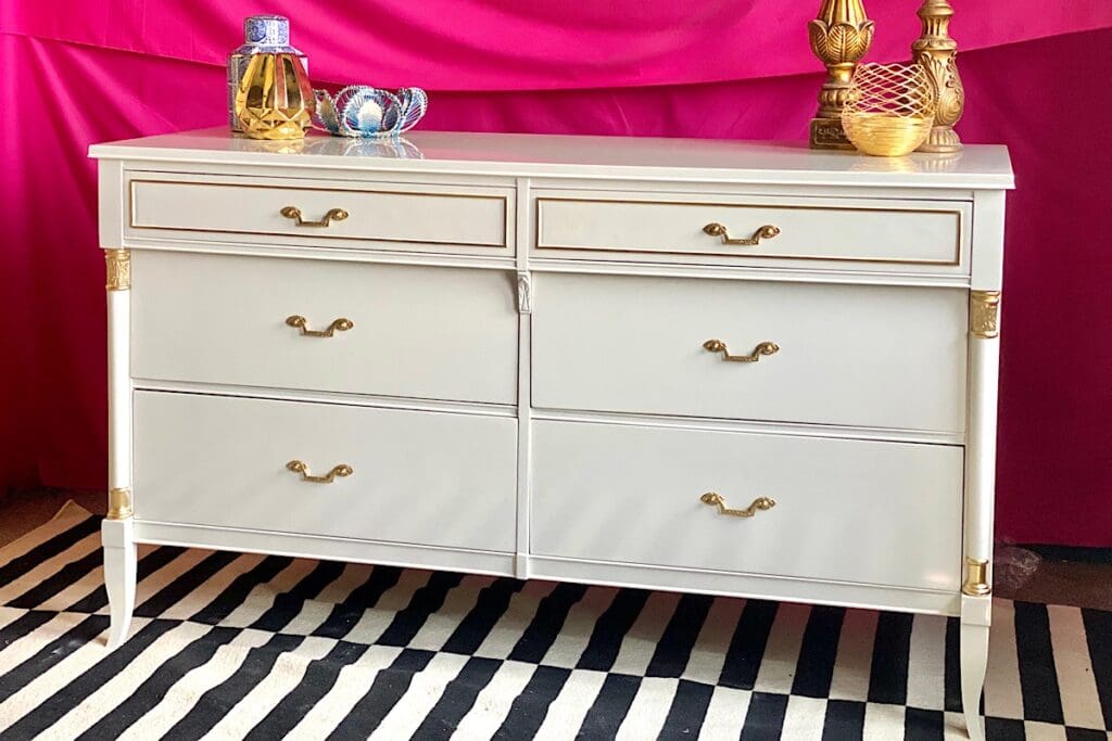 Rway large dresser in White Dove lacquer