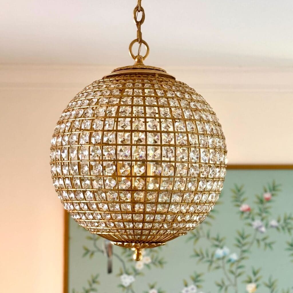 Aerin Renwick chandelier in my entryway