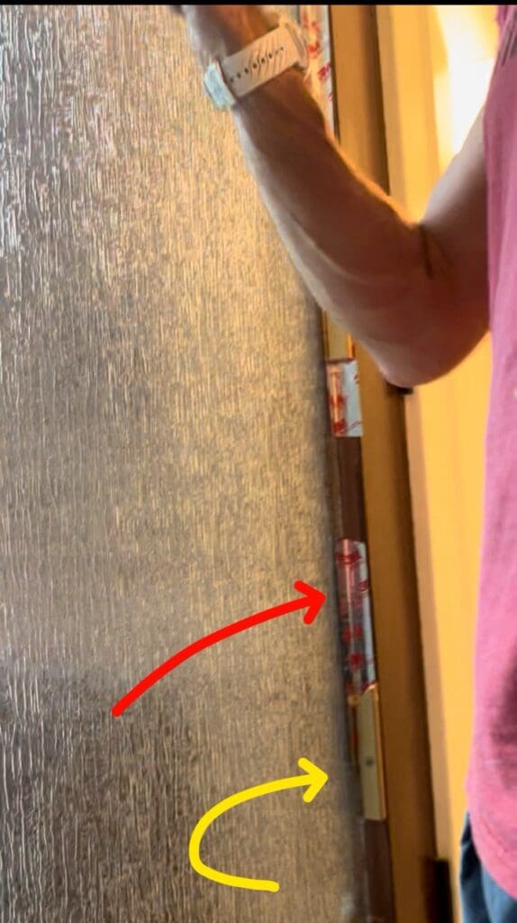 Aluminum tape and wood blocks to secure the gloss