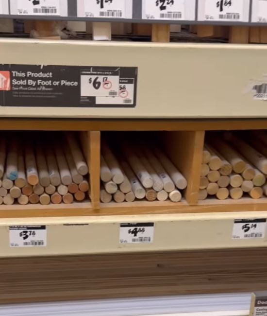 Supplies for DIY curtain rod