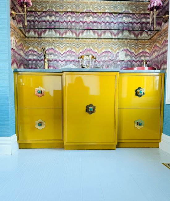 Custom cabinets for the bar