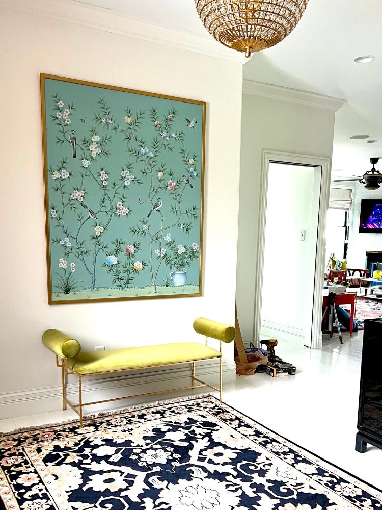 Entryway after adding the glass to the front doors