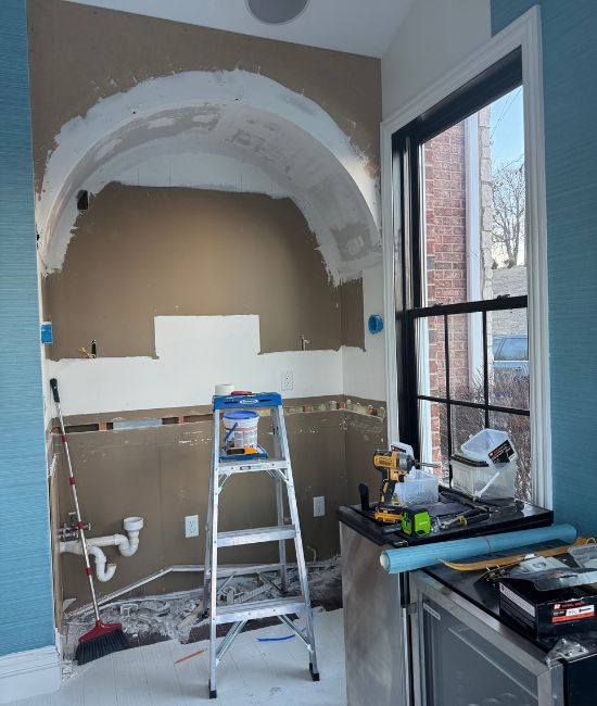 Drywalled arch