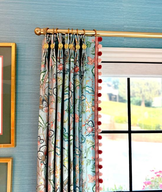 Finished DIY curtain Rod